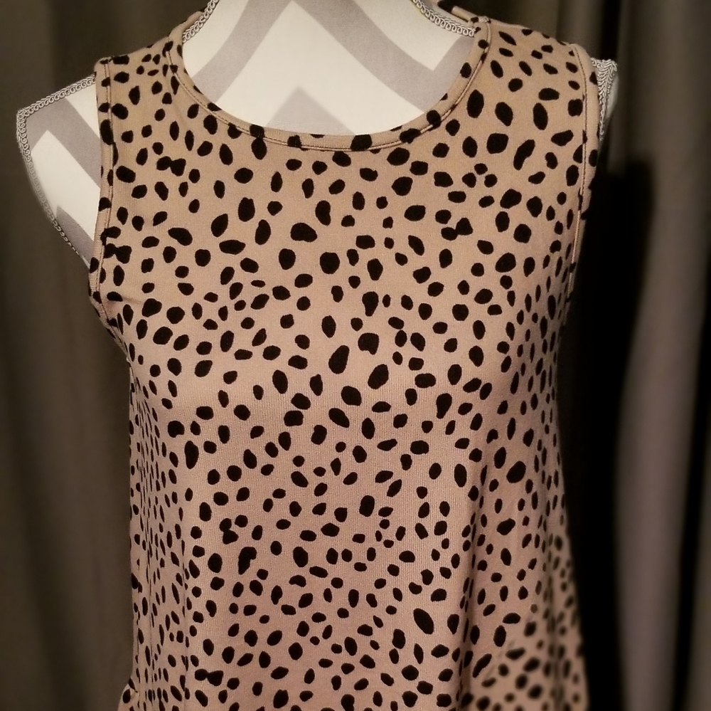 NWT, CREAM N SUGAR LEOPARD TANK TOP